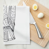 Sint Deiniol Abt en Bisschop Theedoek (Quarter Fold)