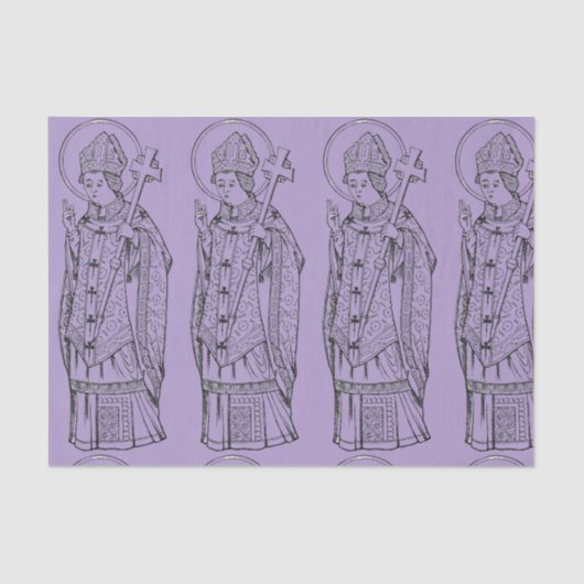 Sint Deiniol Abt en Bisschop Tissuepapier (Voorkant)
