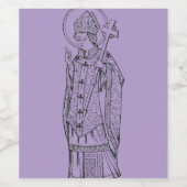 Sint Deiniol Abt en Bisschop Wijn Etiket (Enkel label)
