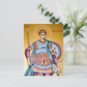Sint-Demetrius orthodox Christelijk icoon Briefkaart (Staand voorkant)