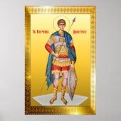 Sint Demetrius Orthodox icoon Poster (Voorkant)