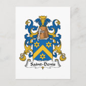 Sint-Denis Family Crest Briefkaart (Voorkant)
