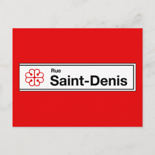 Sint-Denis, Montreal Street Sign Briefkaart