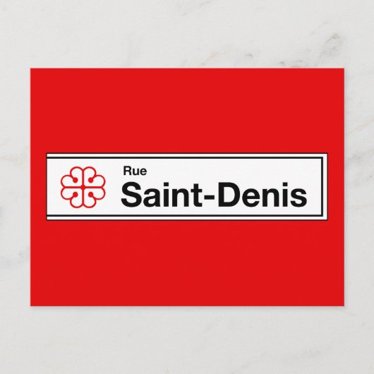 Sint-Denis, Montreal Street Sign Briefkaart (Voorkant)
