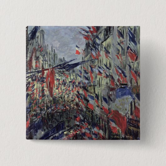 Sint-Denis Vierkante Button 5,1 Cm (Voorkant)