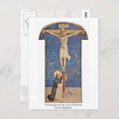 Sint-Dominic bij het kruis van Christus door Fra A Briefkaart (Voorkant / Achterkant)
