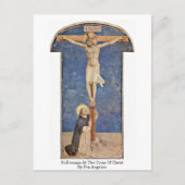 Sint-Dominic bij het kruis van Christus door Fra A Briefkaart (Voorkant)