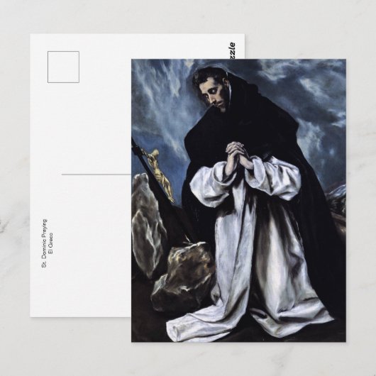 Sint-Dominic Praying door het Briefkaart El Greco (Voorkant / Achterkant)