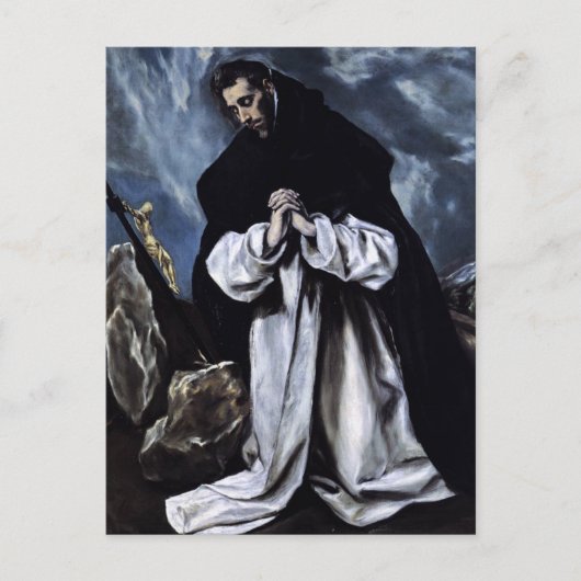Sint-Dominic Praying door het Briefkaart El Greco (Voorkant)