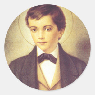 Sint Dominic Savio leerling van John Bosco Ronde Sticker