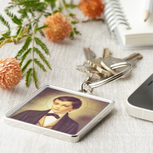 Sint-Dominic Savio-student van John Bosco Sleutelhanger (Zijkant)