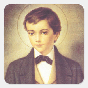 Sint-Dominic Savio-student van John Bosco Vierkante Sticker