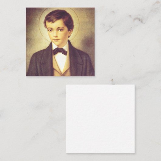 Sint-Dominic Savio-student van John Bosco Vierkante Visitekaartje (Voorkant / Achterkant)