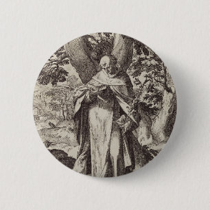 Sint-Dominicus Castiliaanse katholieke priester Ronde Button 5,7 Cm