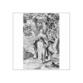 Sint-Dominicus Castiliaanse katholieke priester Rubberstempel (Afrduk)