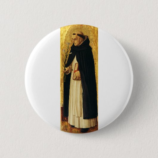 Sint-Dominicus door Carlo Crivelli Ronde Button 5,7 Cm (Voorkant)