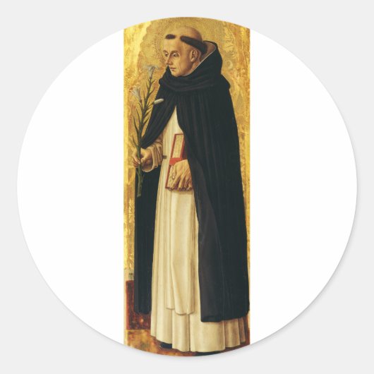 Sint-Dominicus door Carlo Crivelli Ronde Sticker (Voorkant)