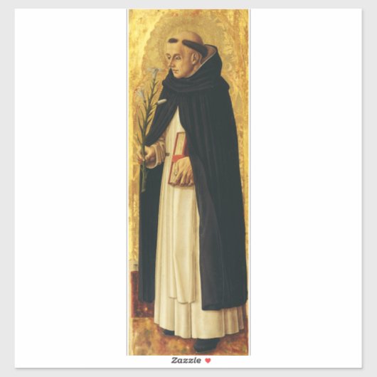Sint-Dominicus door Carlo Crivelli Sticker (Vel)