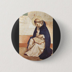 Sint-Dominicus door Fra Angelico Renaissance Kunst Ronde Button 5,7 Cm