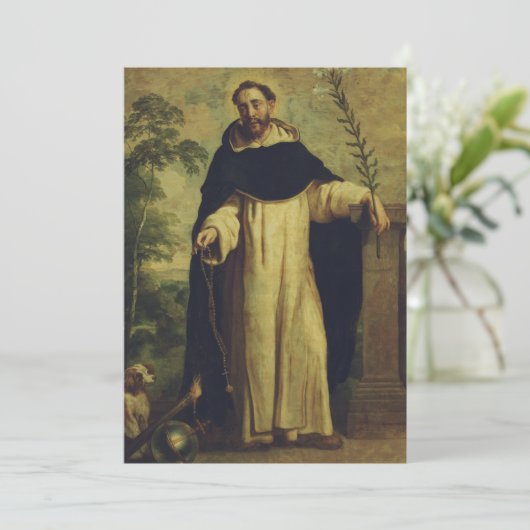 Sint Dominicus Guzman Kaart (Staand voorkant)