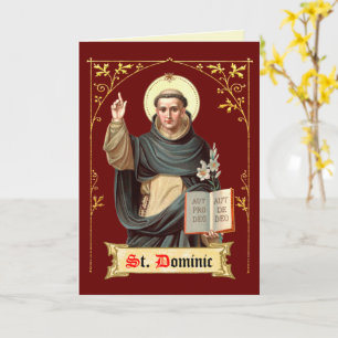 Sint-Dominicus predikend (BEN 002) blanco wenskaar Kaart