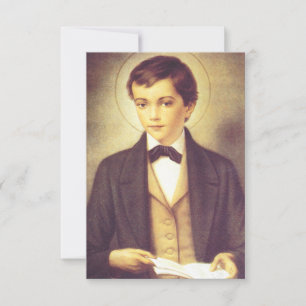Sint-Dominicus Savio Engel van vreugde Heilige kaa Bedankkaart