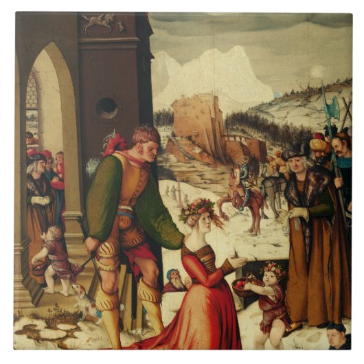 Sint Dorothy van Caesarea Tegeltje (Voorkant)