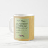 Sint-Dymfna katholieke Prayer Mental Health Koffiemok (Voorkant links)