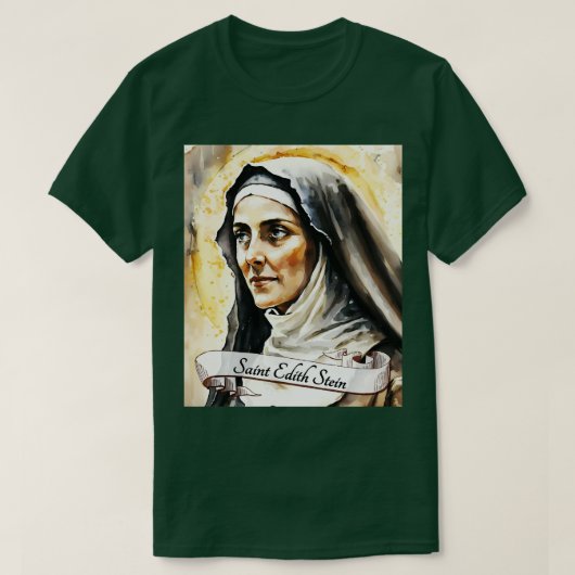 Sint Edith Stein Katholieke Kerk Heiligen Religieu T-shirt (Design voorkant)