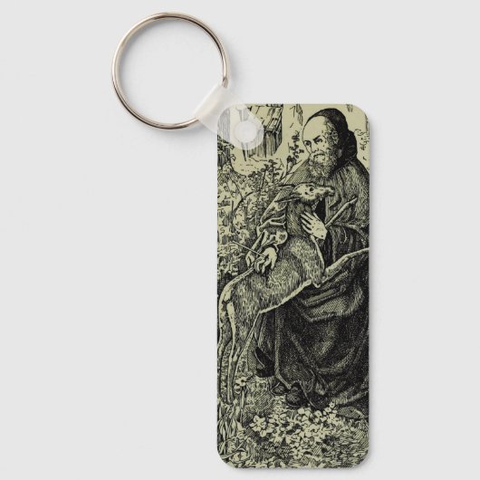 Sint-Egidius de Heremiet Sleutelhanger (Voorkant)