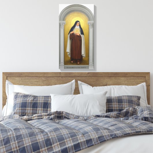 Sint-Elisabeth van de Drie-eenheid Katholieke Karm Canvas Afdruk (Insitu (Slaapkamer))