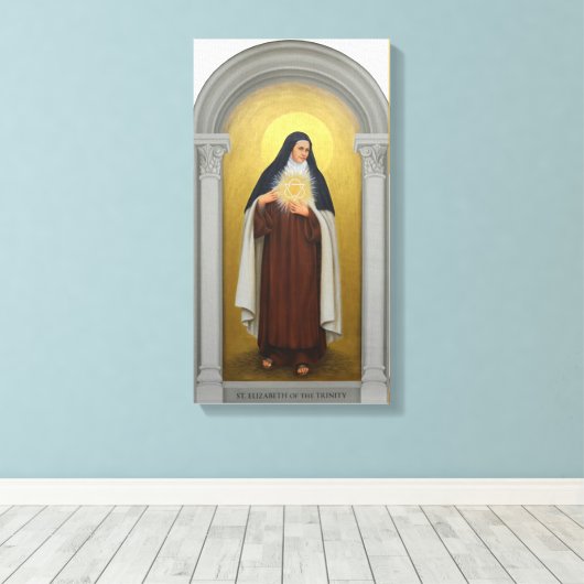 Sint-Elisabeth van de Drie-eenheid Katholieke Karm Canvas Afdruk (Insitu (Houten vloer))