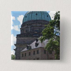 Sint-Elisabethkerk in Neurenberg, Duitsland Vierkante Button 5,1 Cm