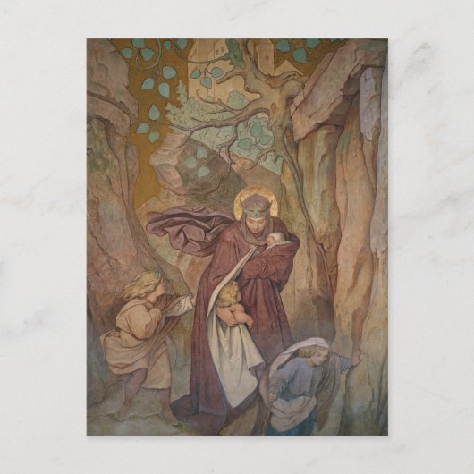 Sint-Elisabeth's vertrek uit Wartburg Castle Briefkaart (Voorkant)