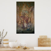 Sint-Elisabeth's vertrek uit Wartburg Castle Poster (Keuken)