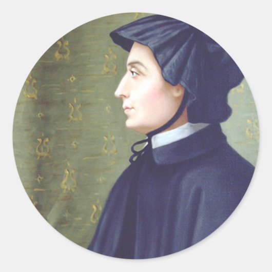 Sint Elizabeth Ann Seton Ronde Sticker (Voorkant)