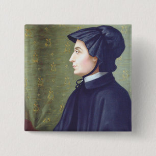 Sint Elizabeth Ann Seton Vierkante Button 5,1 Cm
