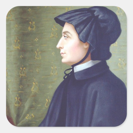 Sint Elizabeth Ann Seton Vierkante Sticker (Voorkant)