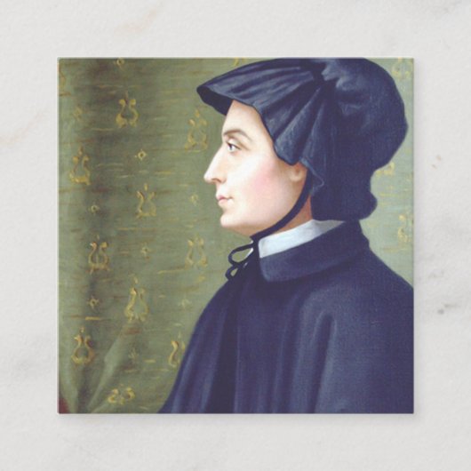 Sint Elizabeth Ann Seton Vierkante Visitekaartje (Voorkant)