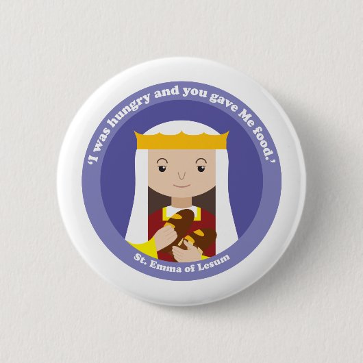 Sint-Emma van Lesum Ronde Button 5,7 Cm (Voorkant)