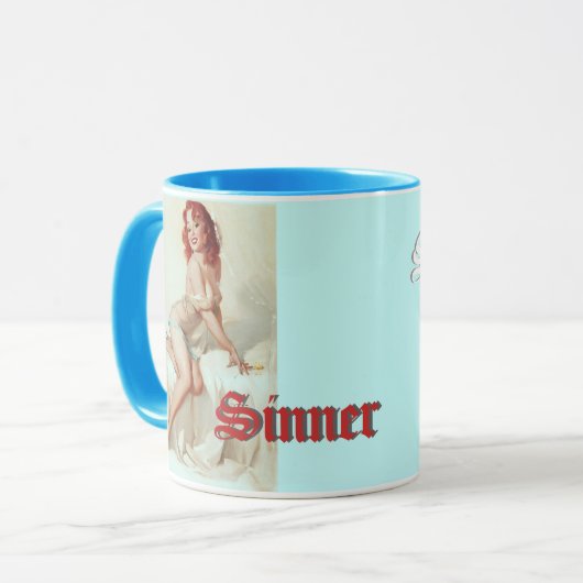 Sint- en Sinner-mok Mok (Voorkant links)