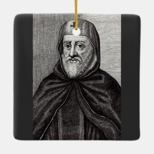 Sint Ephrem de Syrische Christelijke theoloog Keramisch Ornament (Achterkant)