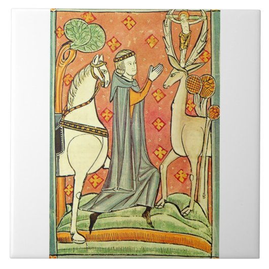 Sint Eustachius Apostel van de Ardennen Tegeltje (Voorkant)