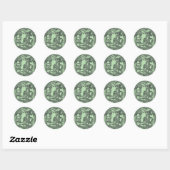 Sint Eustachius ziet Jezus Christus Ronde Sticker (Vel)