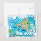 Sint Eustatius en Saba Nederlands Caribisch Eiland Briefkaart (Voorkant / Achterkant)