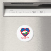 Sint Eustatius Vlag Hart Magneet (Insitu (Vaatwasser))