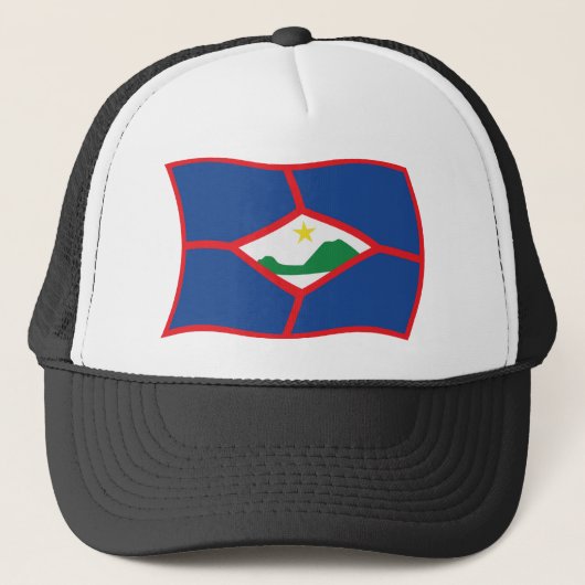Sint Eustatius Vlag Hoed Trucker Pet (Voorkant)