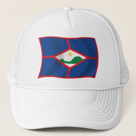 Sint Eustatius Vlag Hoed Trucker Pet (Voorkant)