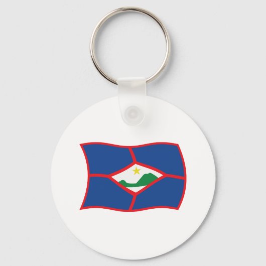 Sint Eustatius Vlag Sleutelhanger (Voorkant)