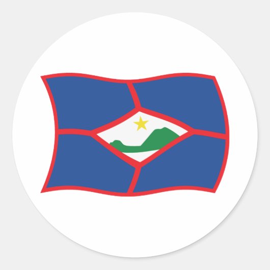 Sint Eustatius Vlag Sticker (Voorkant)